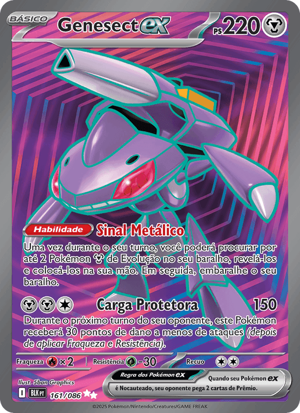 Genesect ex, card 161 from Raio Preto