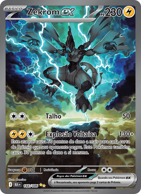 Zekrom ex, carta 166 de Raio Preto