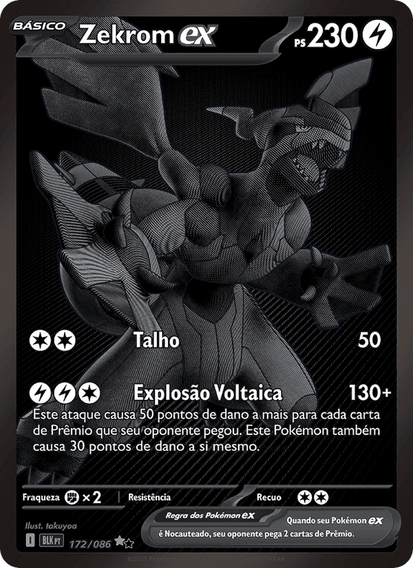 Zekrom ex, carta 172 de Raio Preto