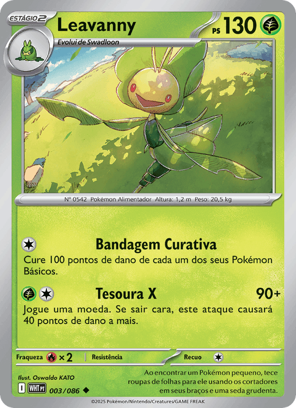 Leavanny, card 003 from Fogo Branco