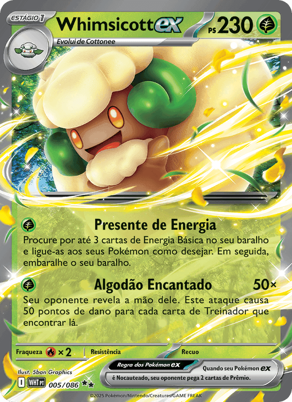 Whimsicott ex, carta 005 de Fogo Branco