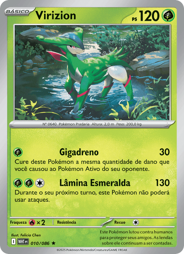 Virizion, carta 010 di Fogo Branco