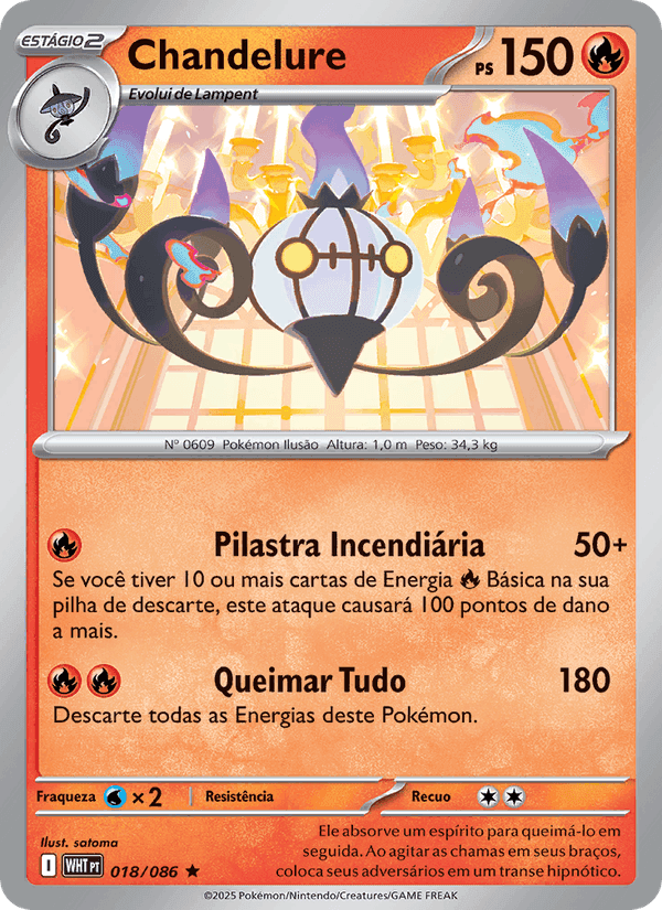 Chandelure, carta 018 di Fogo Branco