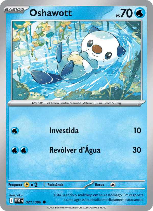 Oshawott, card 021 from Fogo Branco