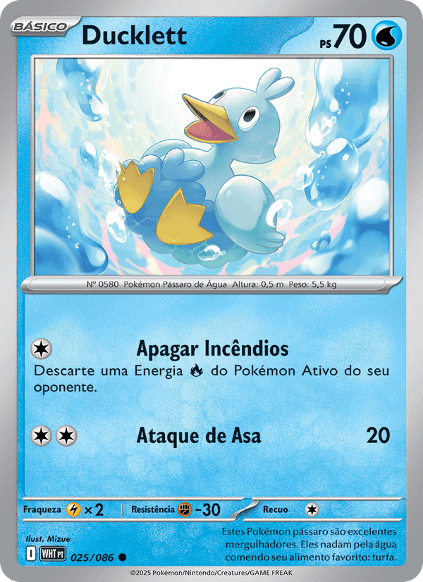 Ducklett, carta 025 de Fogo Branco