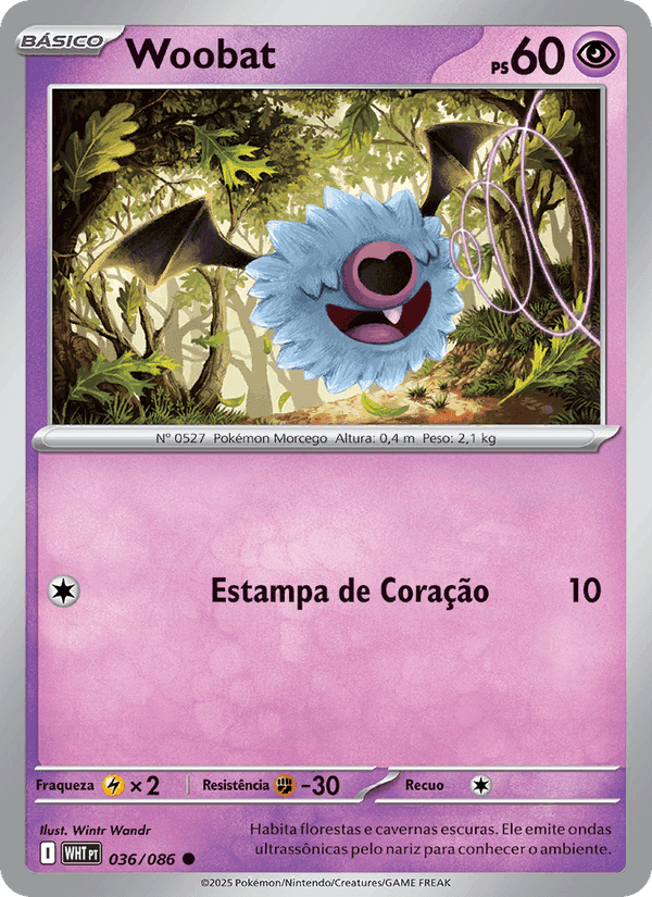 Woobat, carta 036 di Fogo Branco