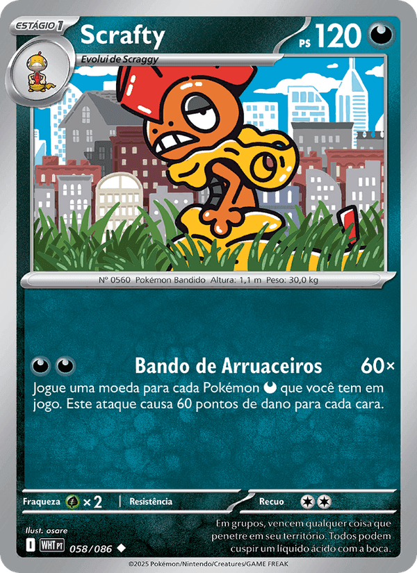 Scrafty, card 058 from Fogo Branco