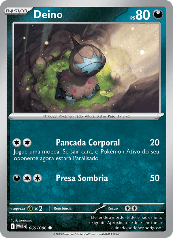 Deino, card 065 from Fogo Branco