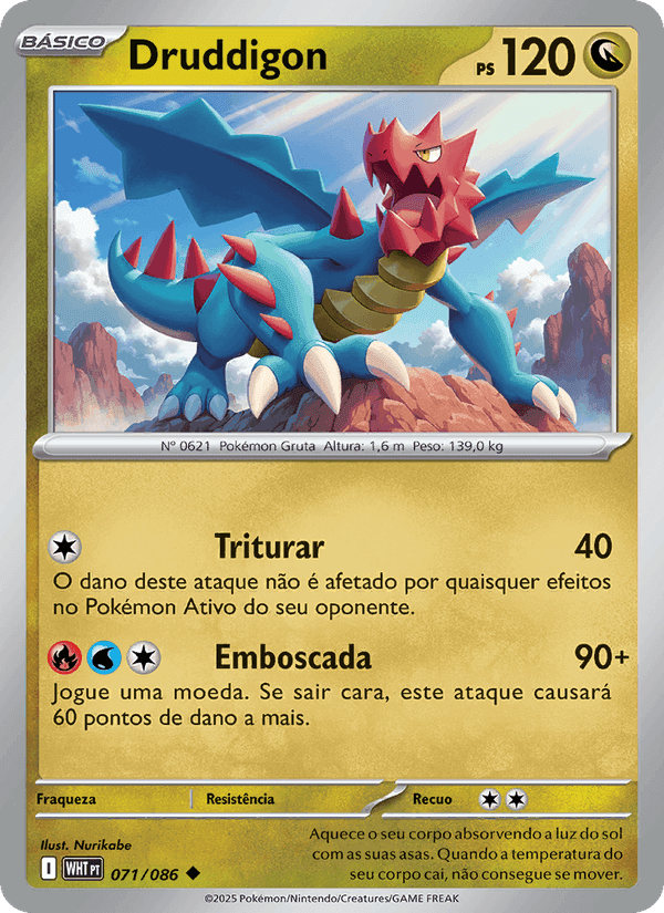 Druddigon, carta 071 de Fogo Branco