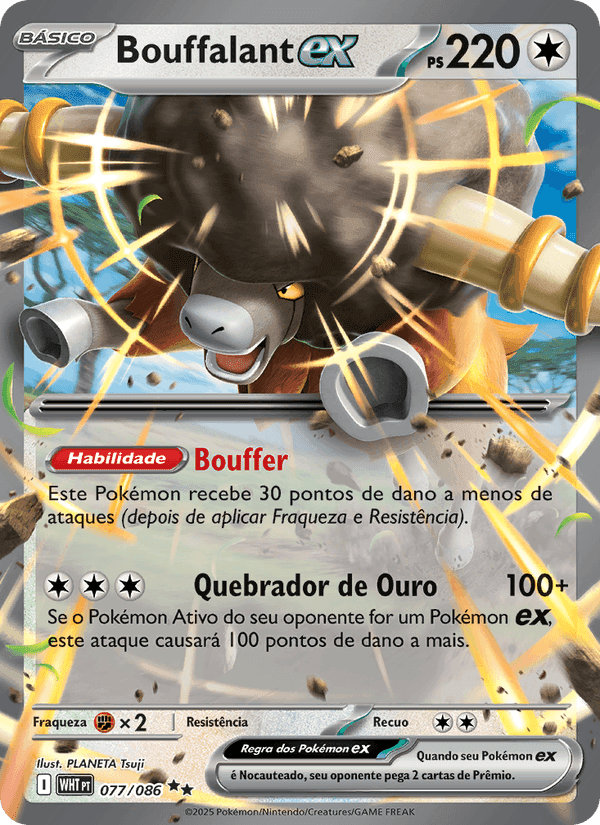 Bouffalant ex, card 077 from Fogo Branco