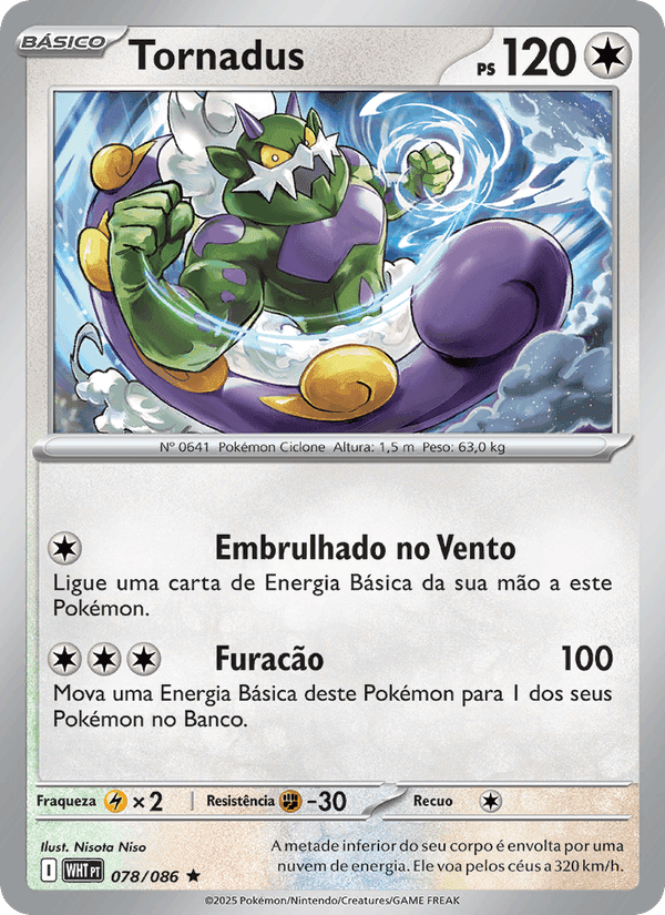 Tornadus, card 078 from Fogo Branco