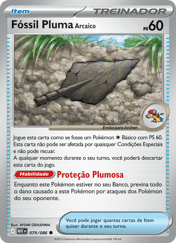 Fóssil Pluma Arcaico, carta 079 de Fogo Branco