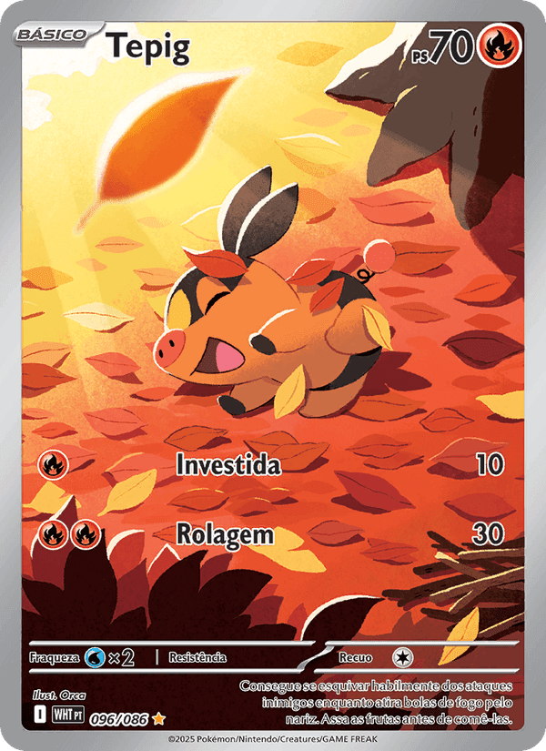 Tepig, carta 096 di Fogo Branco
