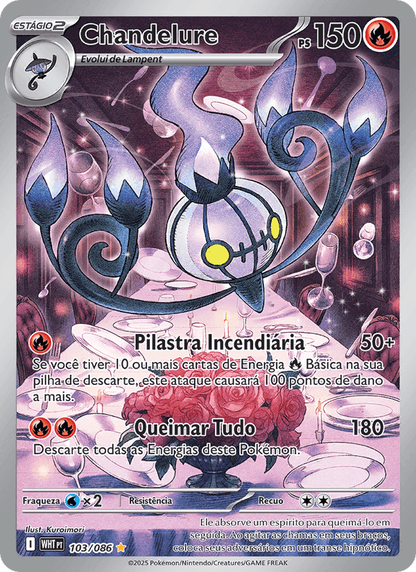 Chandelure, carta 103 de Fogo Branco