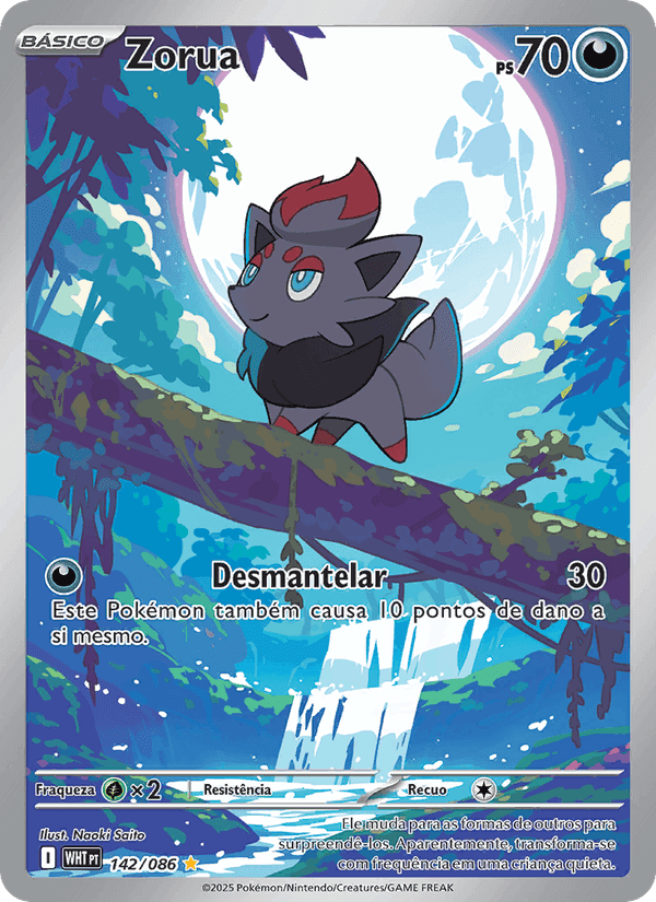 Zorua, card 142 from Fogo Branco