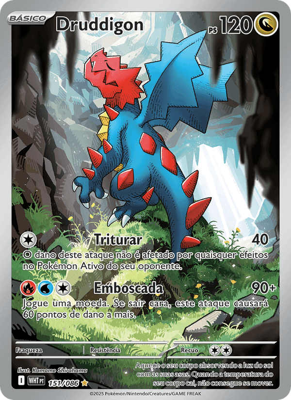 Druddigon, carte 151 de Fogo Branco