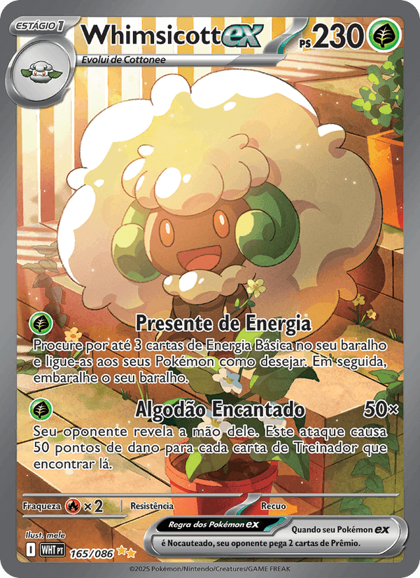 Whimsicott ex, carte 165 de Fogo Branco