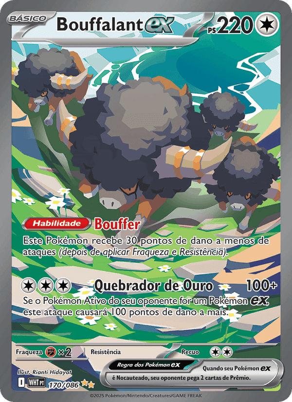 Bouffalant ex, card 170 from Fogo Branco