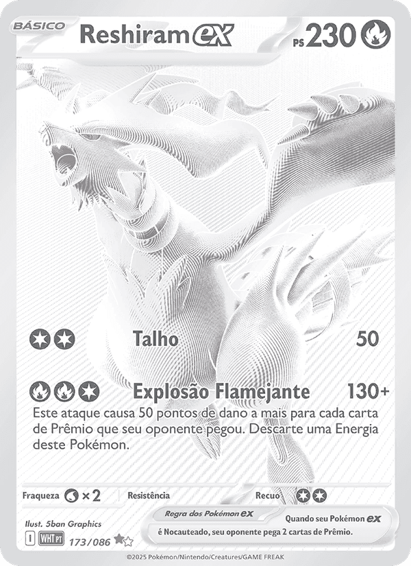 Reshiram ex, carta 173 de Fogo Branco