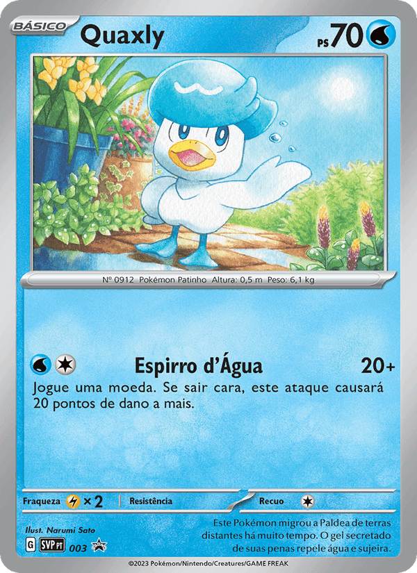 Quaxly, card 003 from SVP Black Star Promos