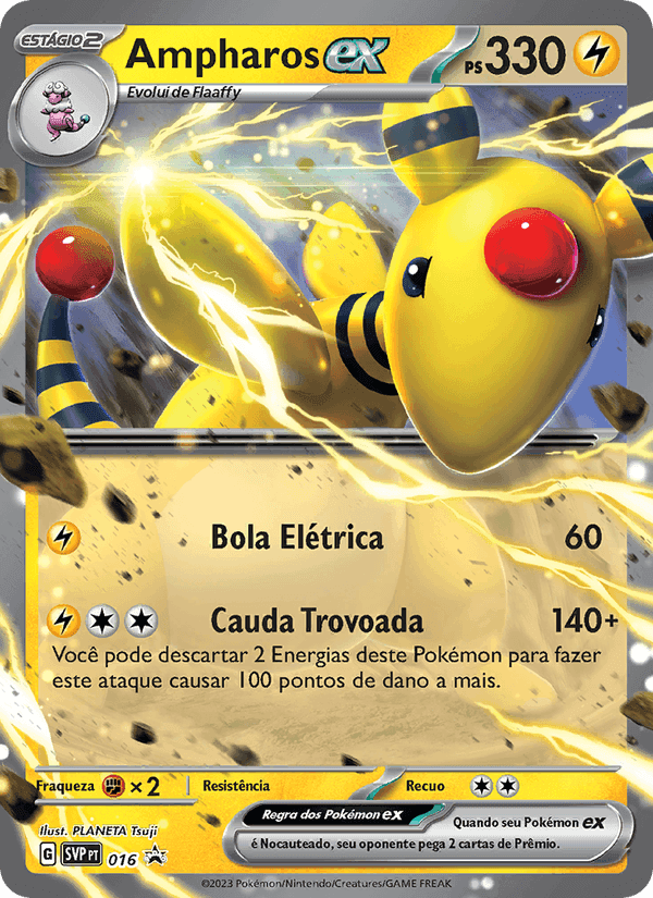 Ampharos ex, carta 016 di SVP Black Star Promos