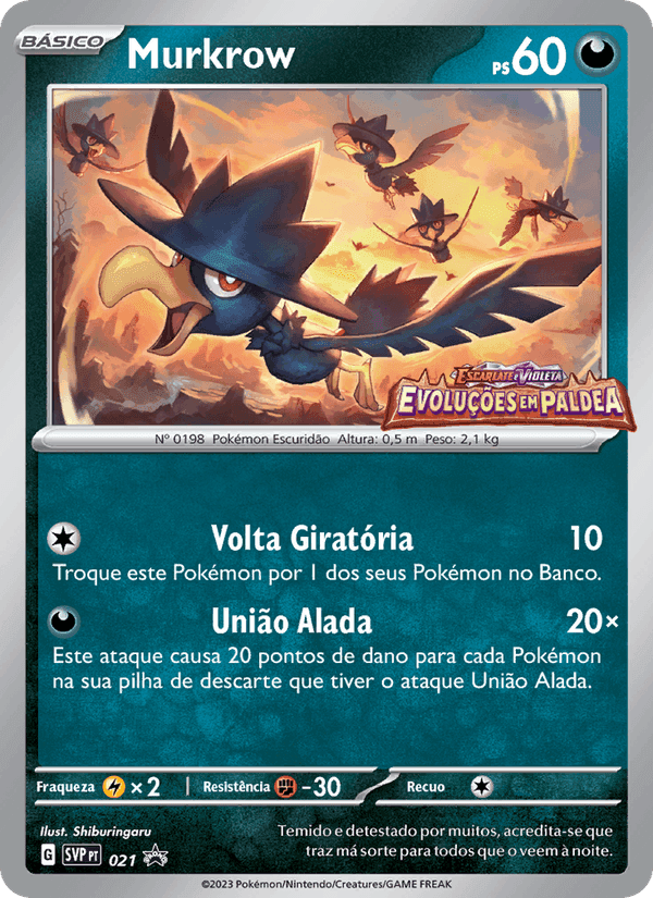 Murkrow, carte 021 de SVP Black Star Promos