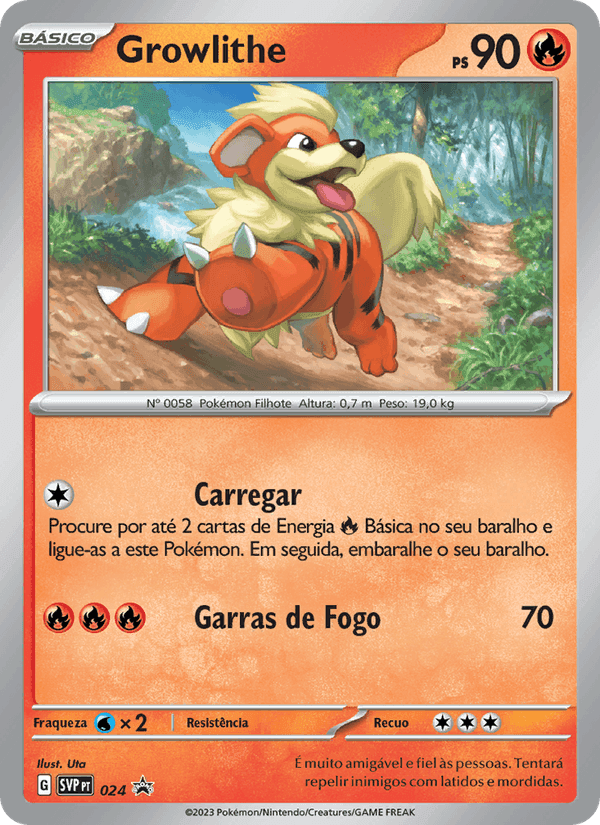 Growlithe, carta 024 di SVP Black Star Promos
