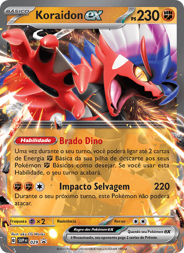 Koraidon ex, carta 029 de SVP Black Star Promos