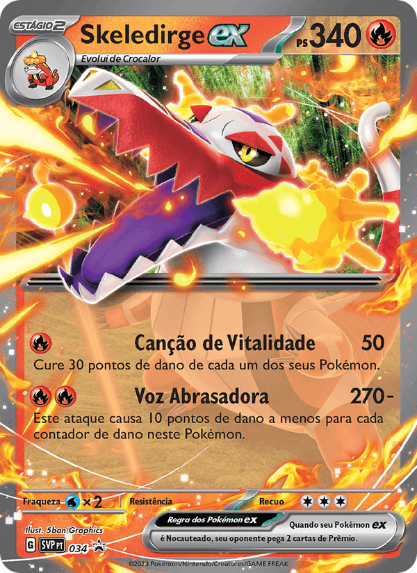 Skeledirge ex, carta 034 de SVP Black Star Promos