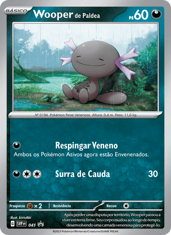 Wooper de Paldea, carta 041 de SVP Black Star Promos