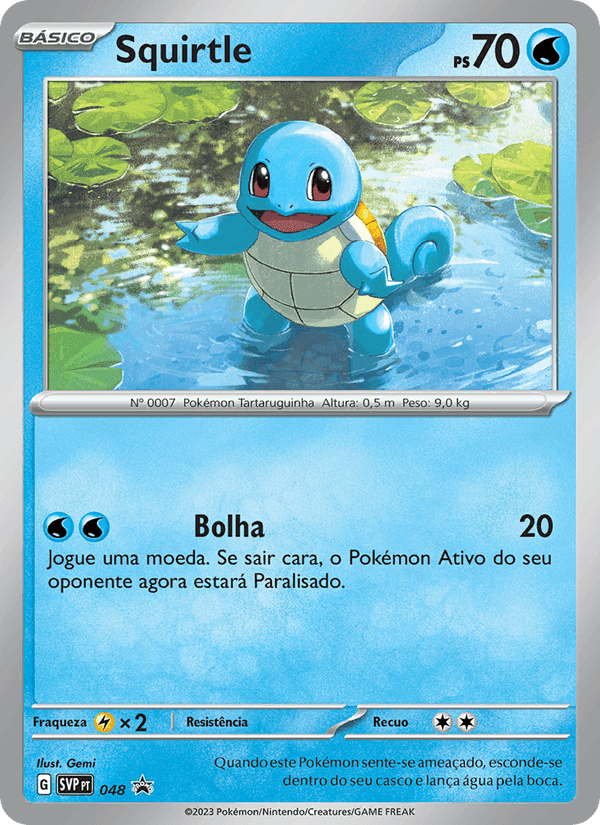 Squirtle, carte 048 de SVP Black Star Promos
