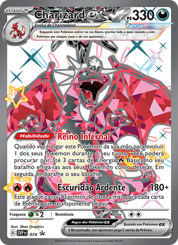Charizard ex, carta 074 de SVP Black Star Promos