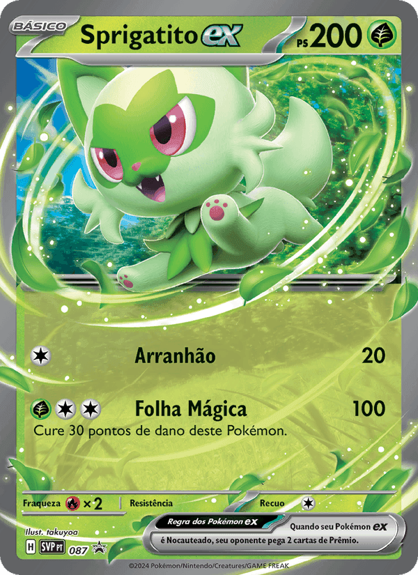 Sprigatito ex, carte 087 de SVP Black Star Promos