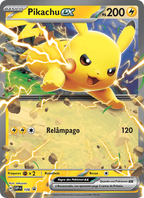 Pikachu ex, carta 106 de SVP Black Star Promos