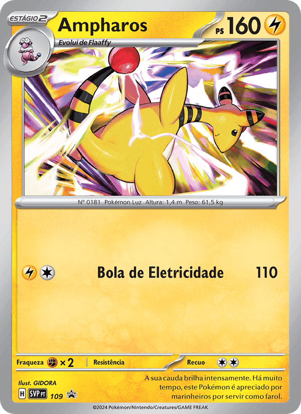 Ampharos, carta 109 de SVP Black Star Promos