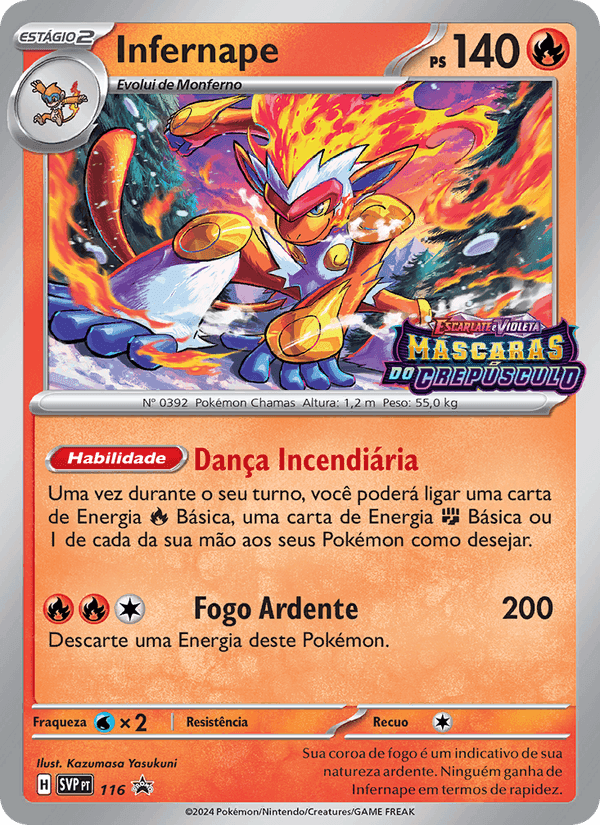 Infernape, carta 116 de SVP Black Star Promos