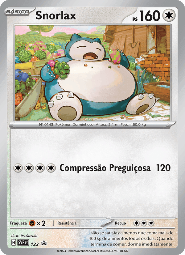 Snorlax, carta 122 de SVP Black Star Promos