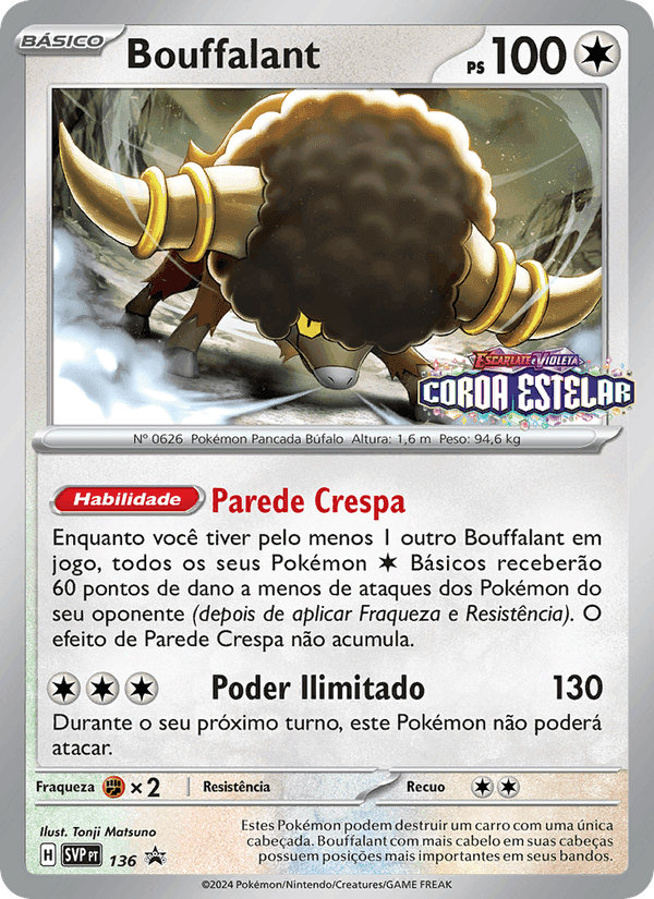 Bouffalant, carta 136 di SVP Black Star Promos