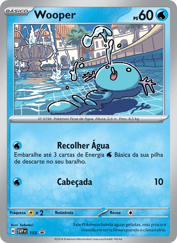 Wooper, carta 155 di SVP Black Star Promos