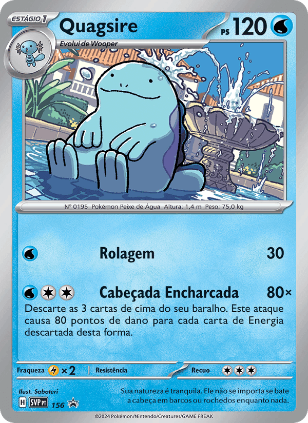 Quagsire, carta 156 de SVP Black Star Promos
