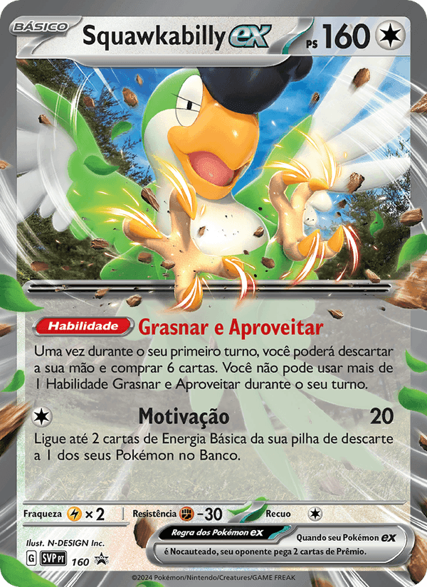Squawkabilly ex, card 160 from SVP Black Star Promos