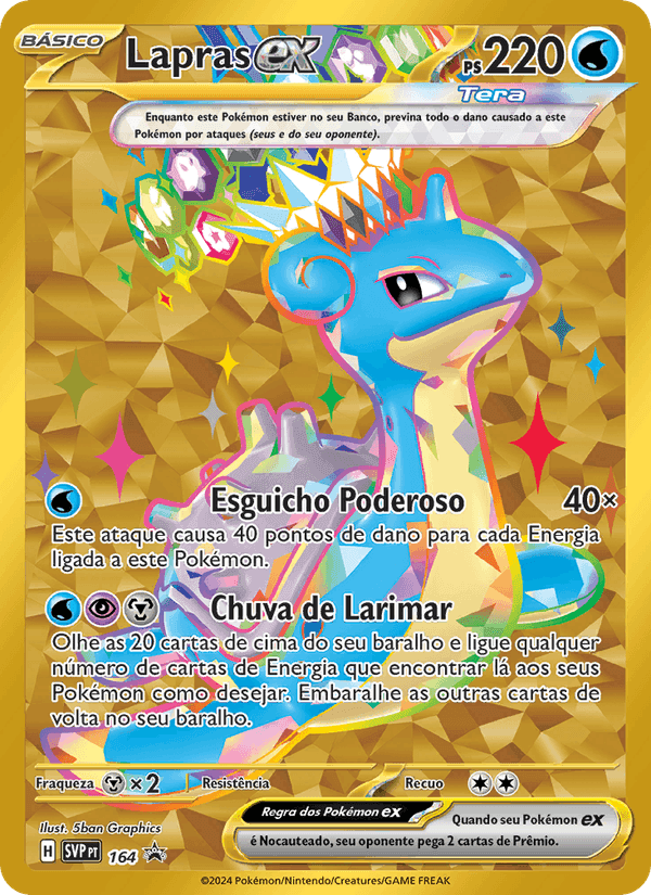 Lapras ex, card 164 from SVP Black Star Promos
