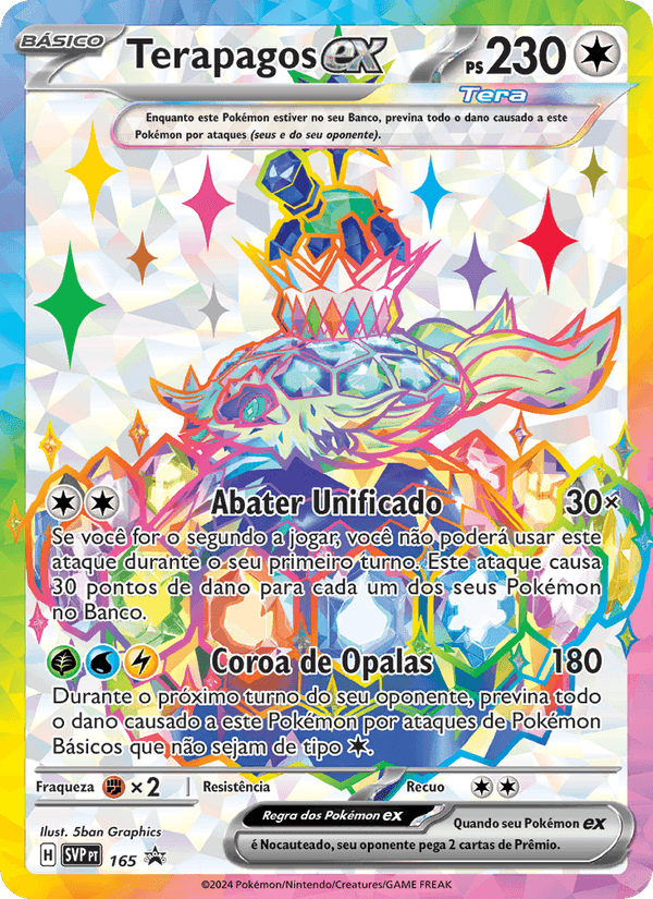 Terapagos ex, carta 165 de SVP Black Star Promos
