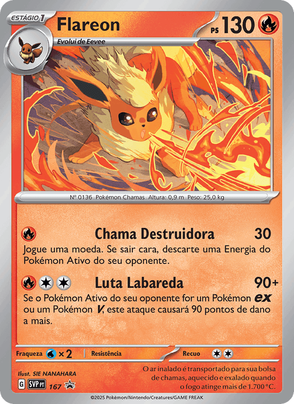 Flareon, carta 167 di SVP Black Star Promos