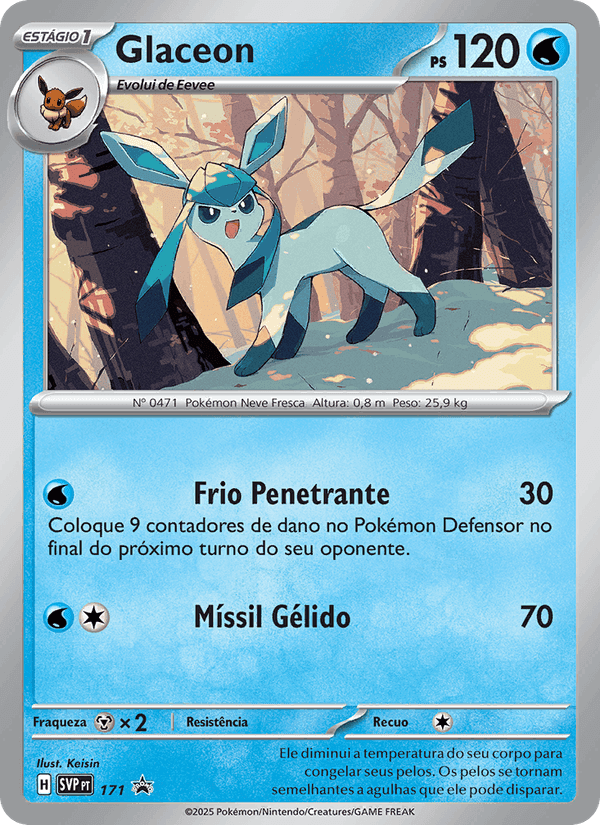 Glaceon, carta 171 de SVP Black Star Promos