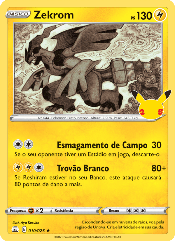 Zekrom, carta 10 de Celebrações