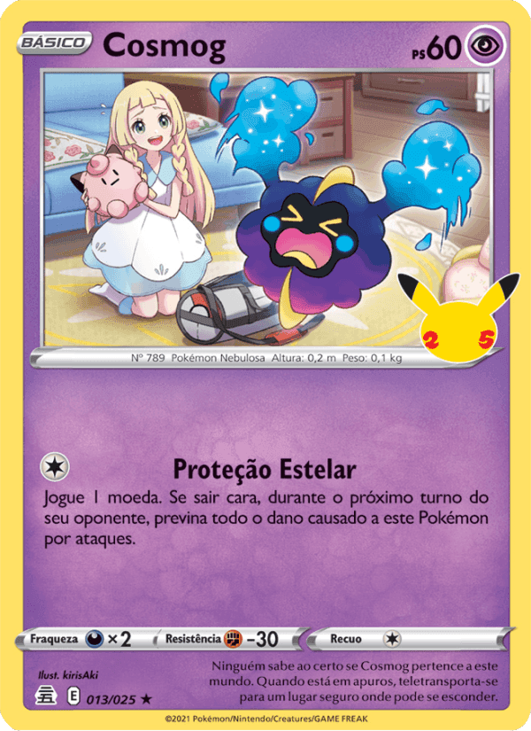 Cosmog, carta 13 de Celebrações