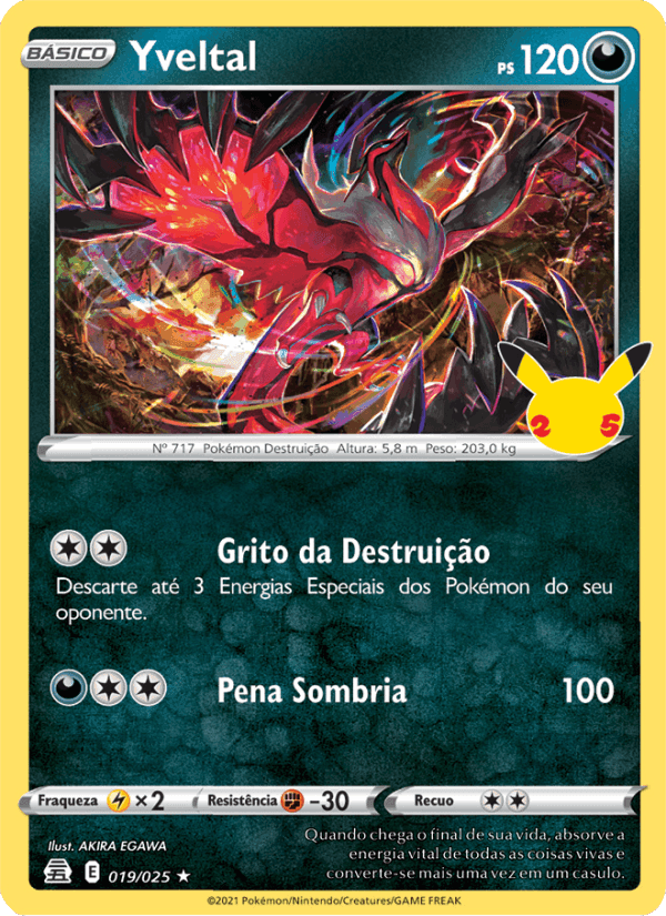Yveltal, carta 19 de Celebrações