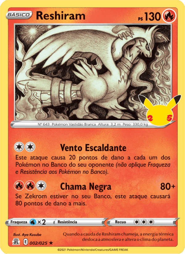 Reshiram, carta 2 de Celebrações