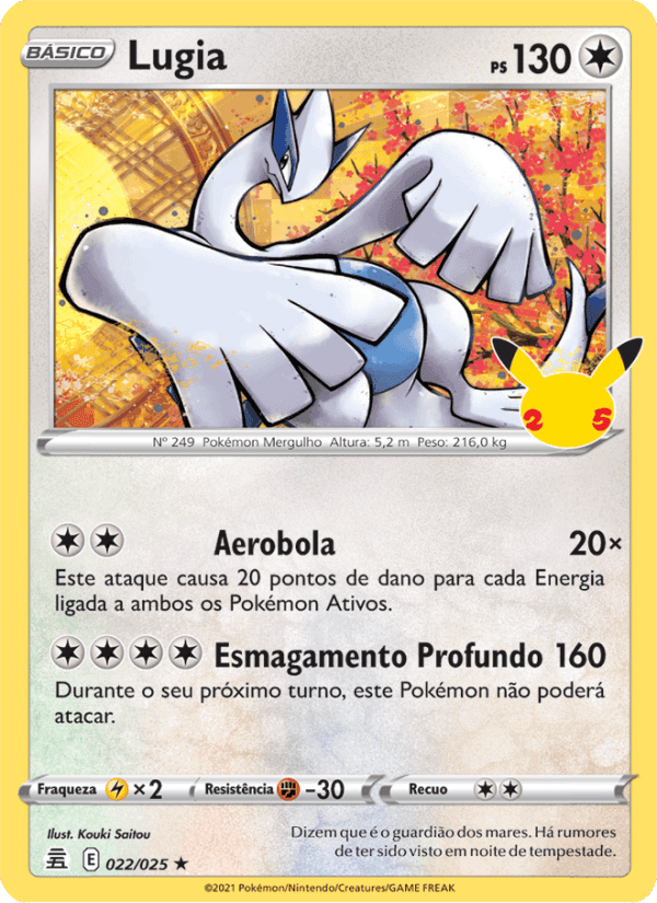 Lugia, carta 22 de Celebrações